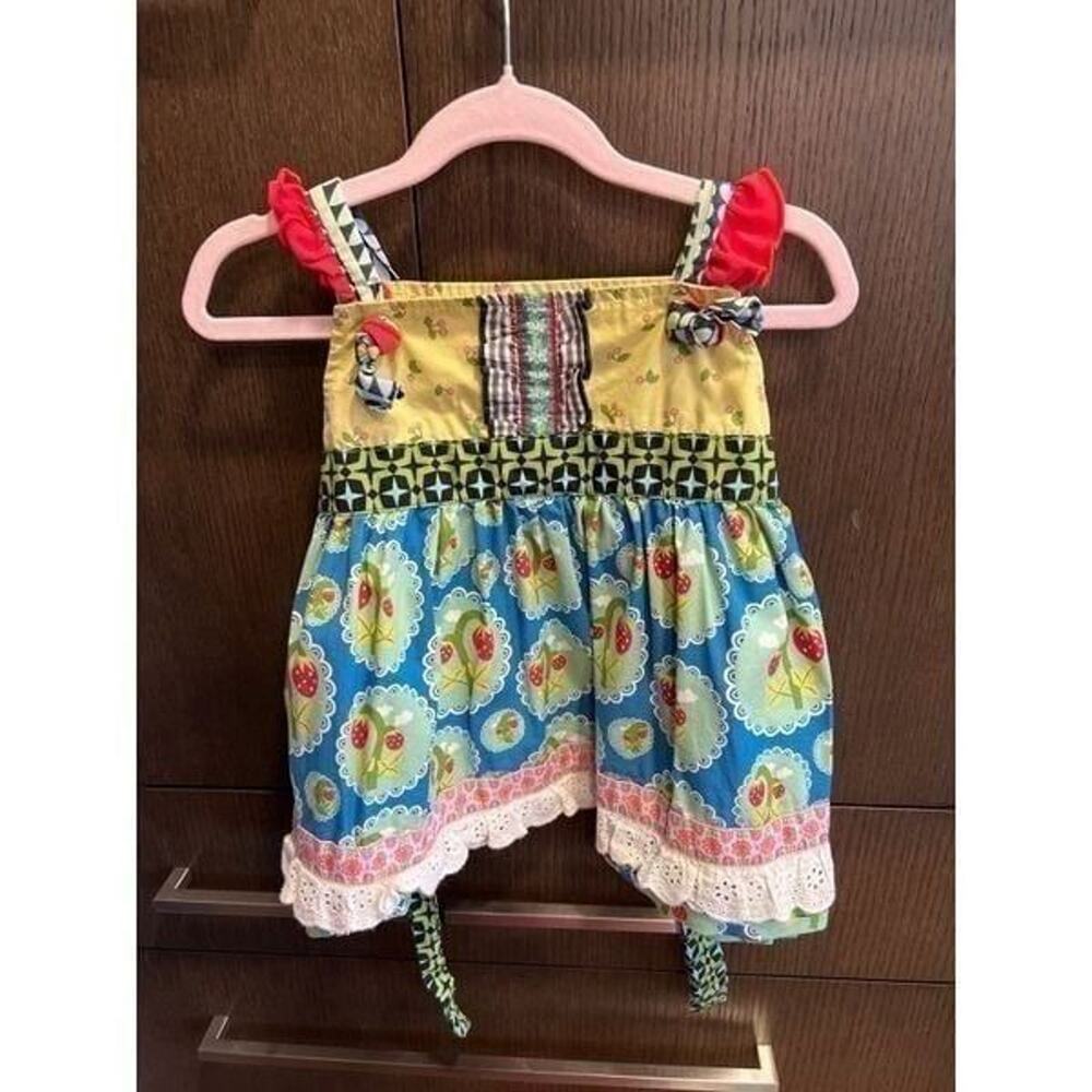 Matilda Jane Strawberry Knot Tie Dress Size Girls 4